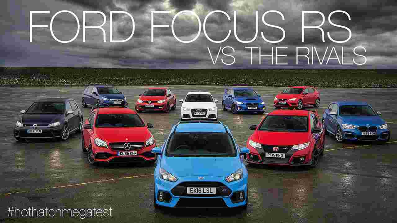Ford Focus RS vs Honda Civic Type-R vs Audi RS3 vs Mercedes-AMG A45 & more: Hot Hatch Mega Test